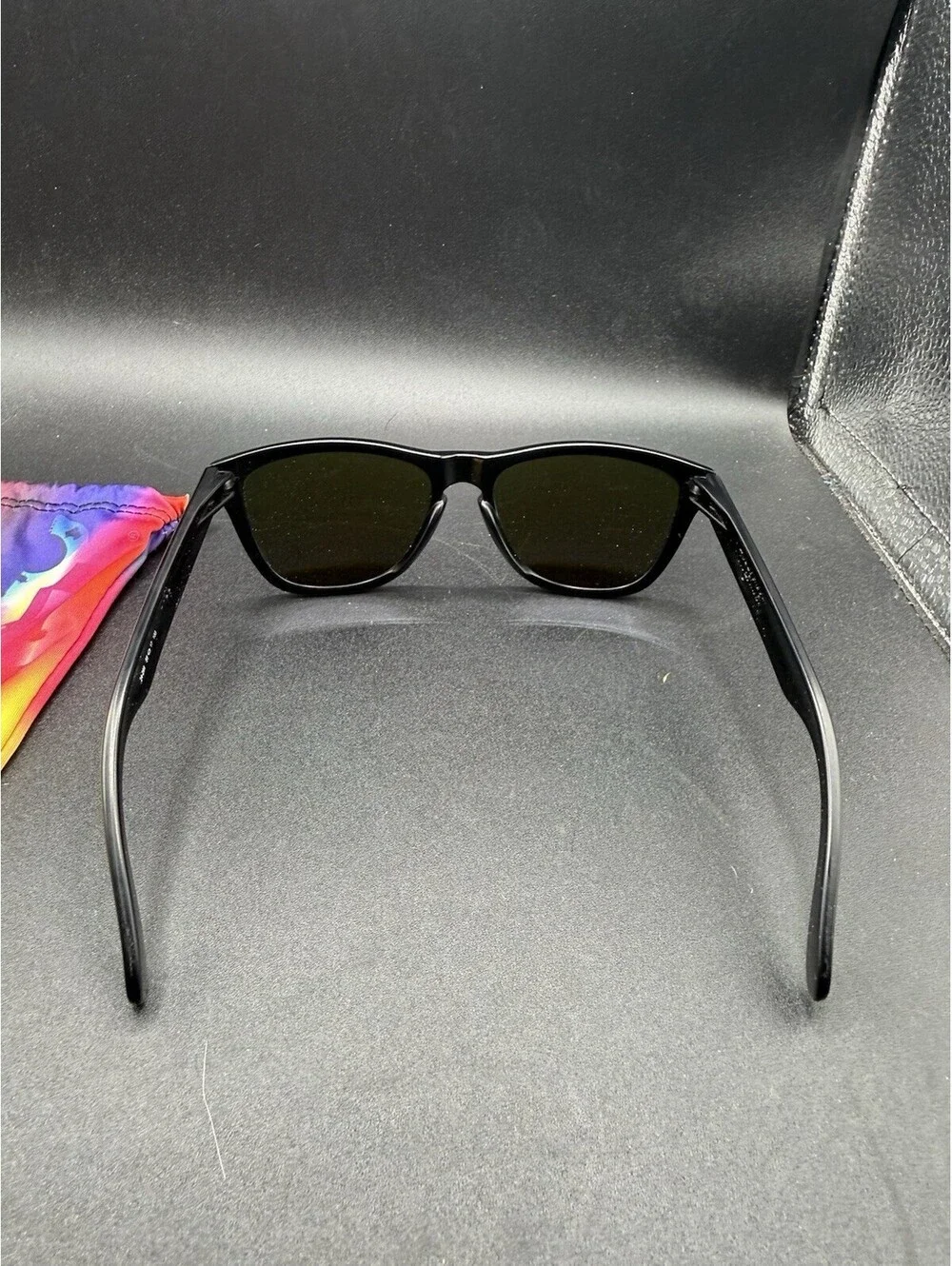 Oakley Frogskin Matte Black/Violet Iridium Lenses 24-298